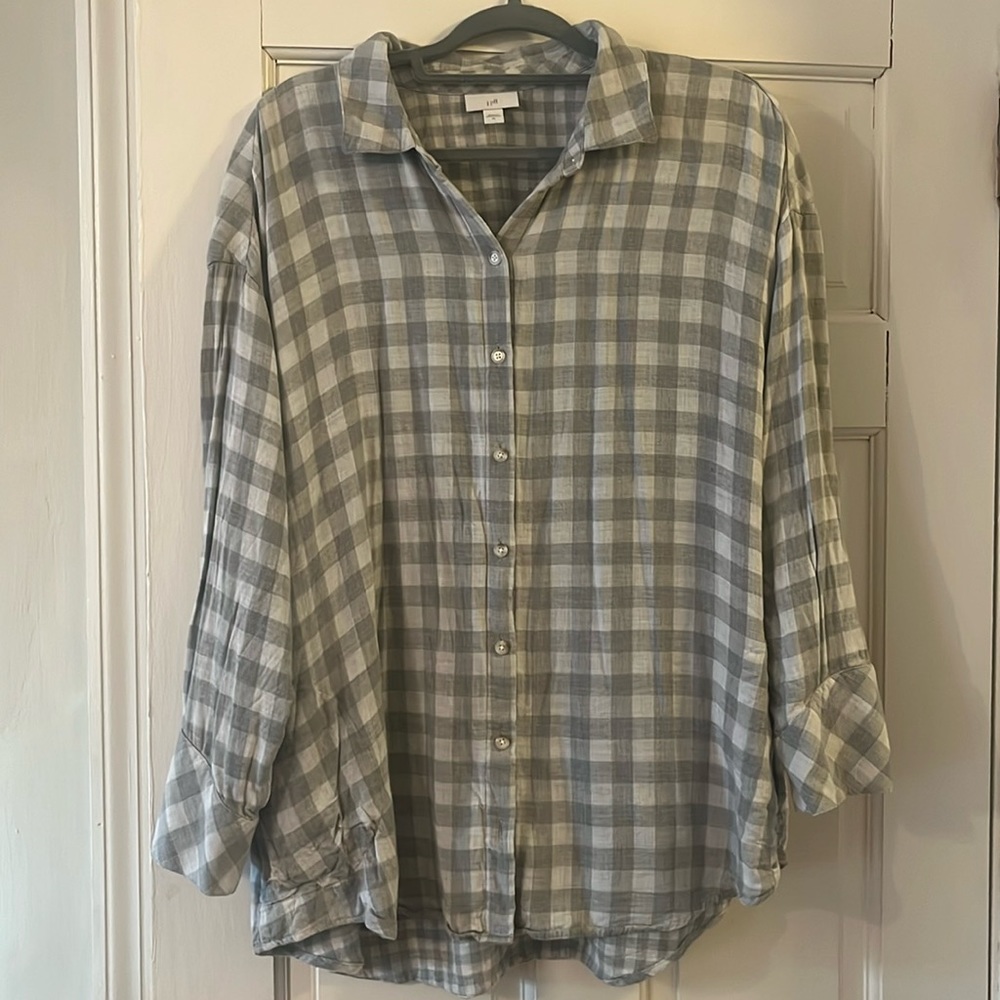 Jjill plaid shirt